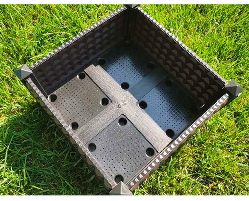পায়ে 50*50*27CM প্লাস্টিকের প্লান্টার বক্স